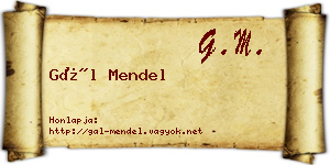 Gál Mendel névjegykártya